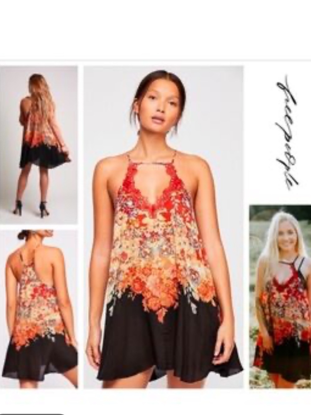 Intimately Free People Floral Haze Slip Mini Dress Size M